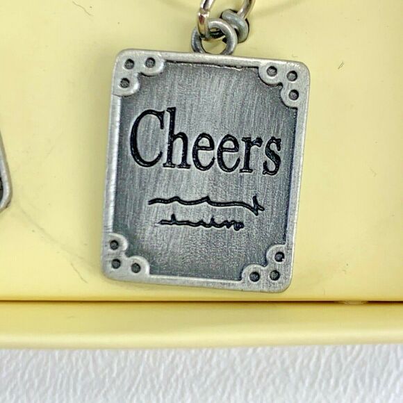 Past Times Wine Charms Set of 6 Silver Tone Metal Wit and Wisdom New in Box - Picture 4 of 12